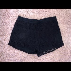 Navy blue lace shorts